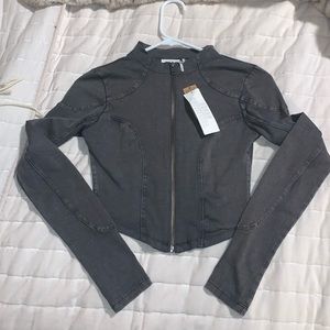 Urban Outfitters, Out From Under Amari Fitted Zip Up Top, brand new size: small